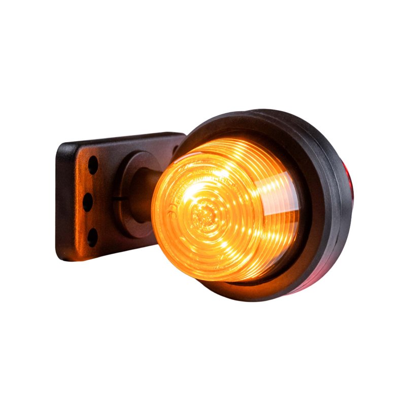 LED breedtelamp set 12-24V | rood-amber | korte paal