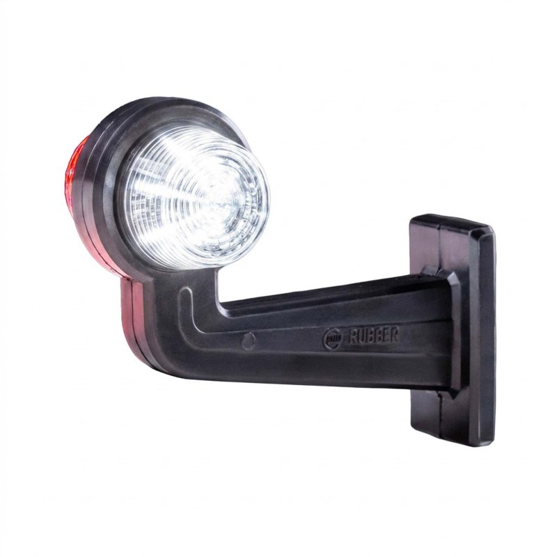 LED breedtelamp set 12-24V | rood-wit | 195mm paal