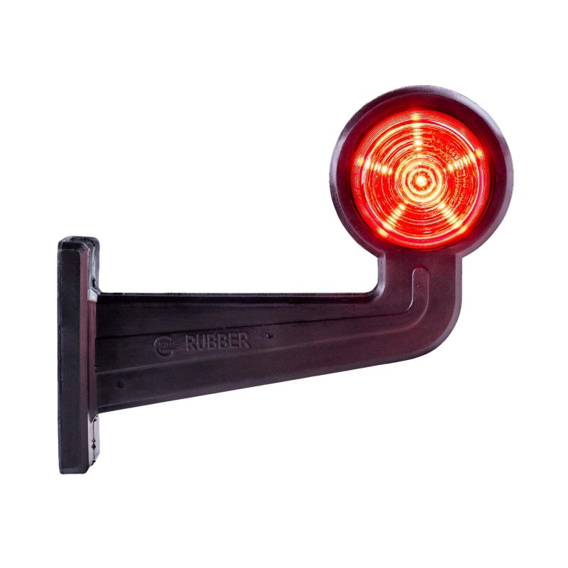 LED breedtelamp set 12-24V | rood-wit | 195mm paal