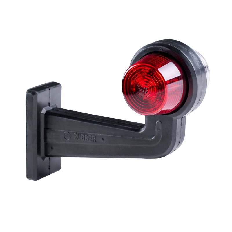 LED breedtelamp set 12-24V | rood-wit | 195mm paal