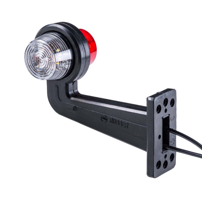 LED breedtelamp set 12-24V | rood-wit | 195mm paal
