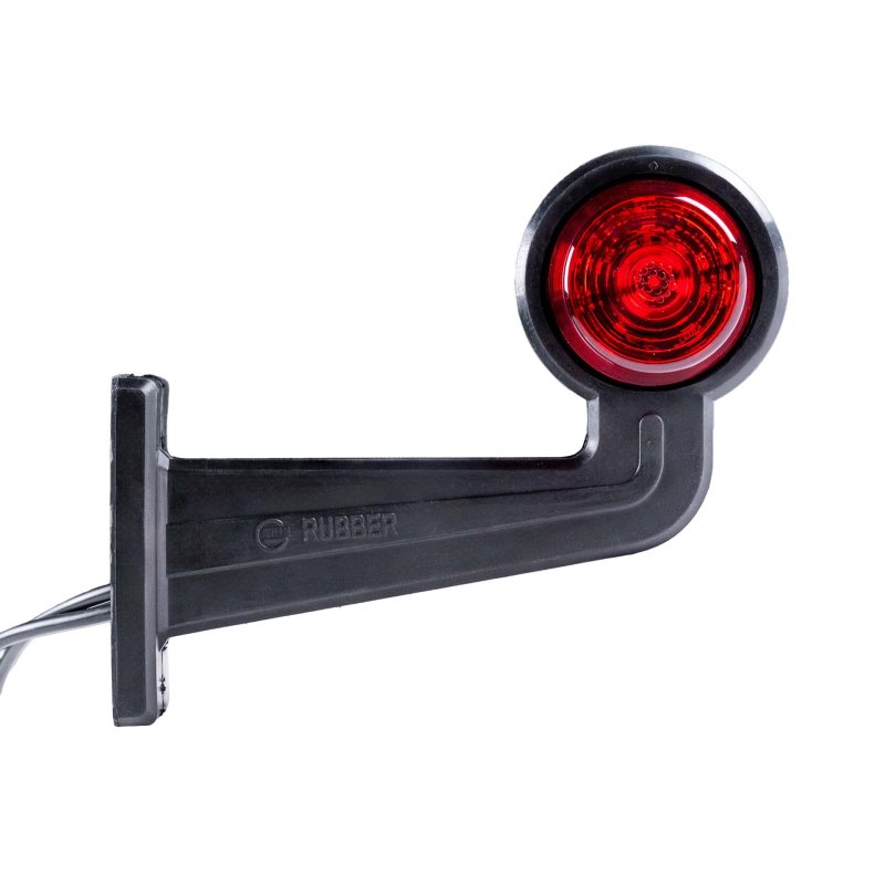 LED breedtelamp set 12-24V | rood-wit | 195mm paal