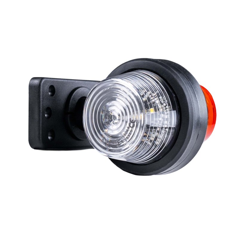 LED breedtelamp set 12-24V | rood-wit | korte paal