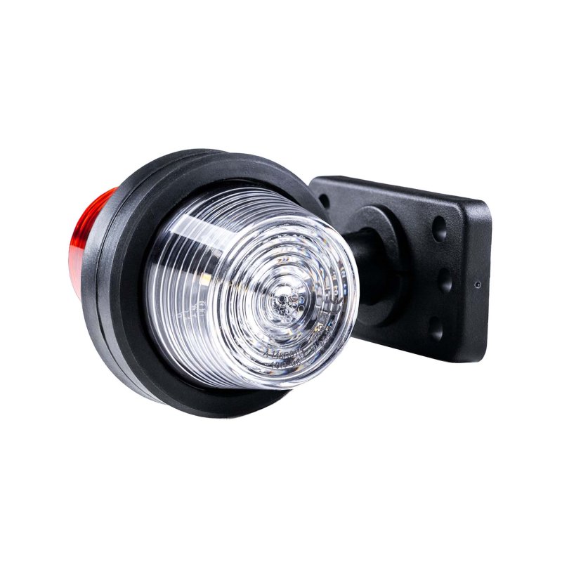 LED breedtelamp set 12-24V | rood-wit | korte paal