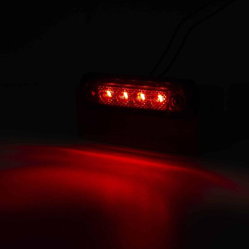 LED dark markeringslicht rood 12-24V 50cm kabel