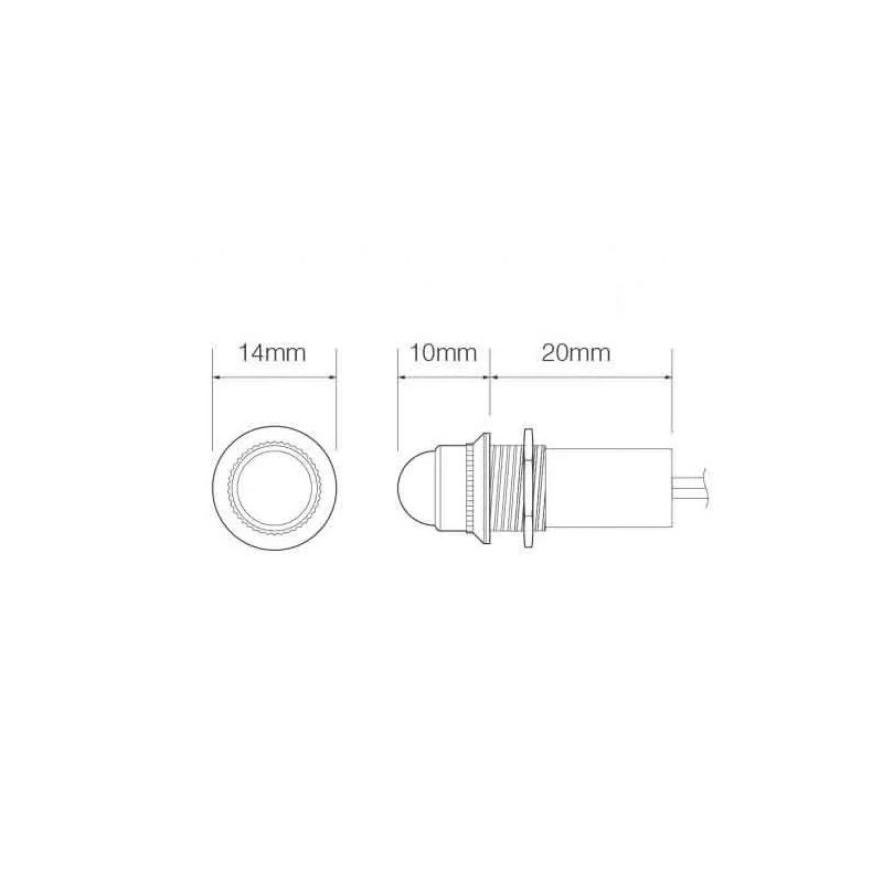 LED cockpit controlelampje | amber 24V