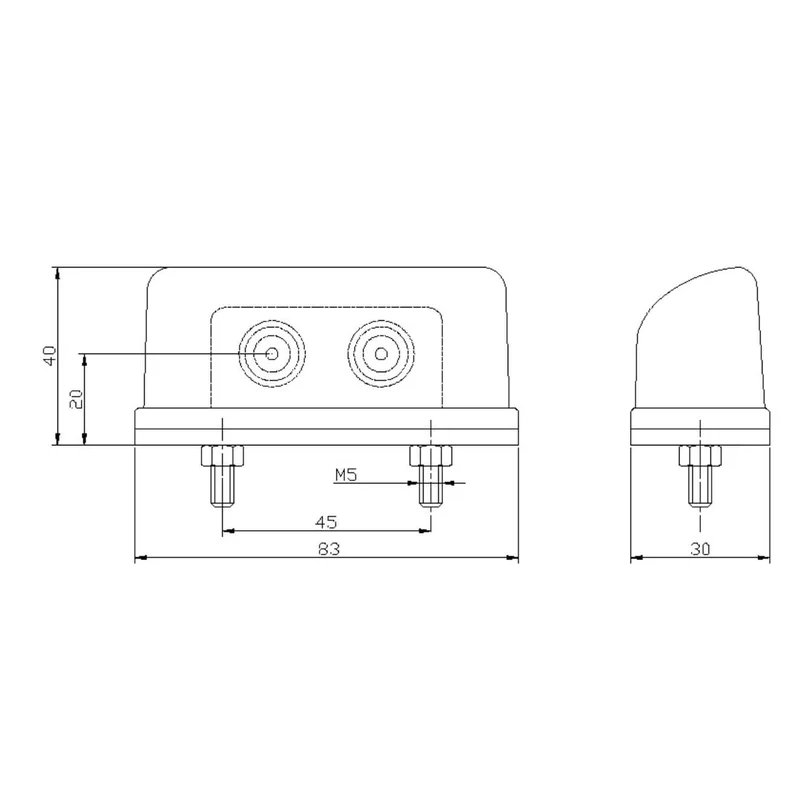 LED kentekenverlichting | 12-36v 130cm kabel met Superseal