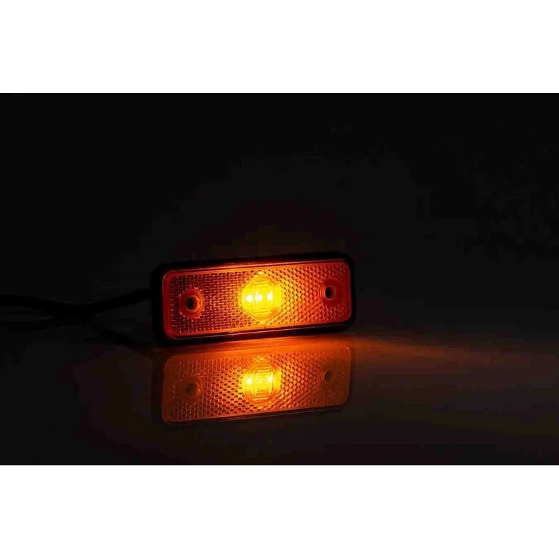 LED markeringslicht | amber | 12-24V | 50cm. kabel | 1,5mm. connector