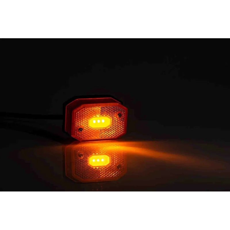Feu de position LED orange | 12-24V | câble de 50cm.