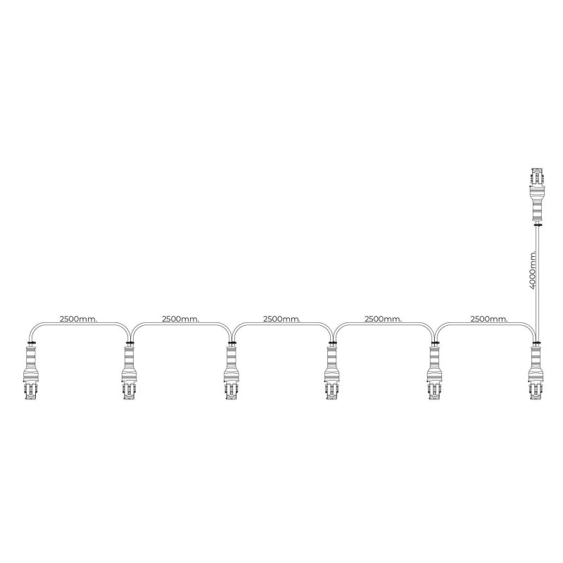 Superseal luskabel tbv 6 markeerlichten (7x fem.)