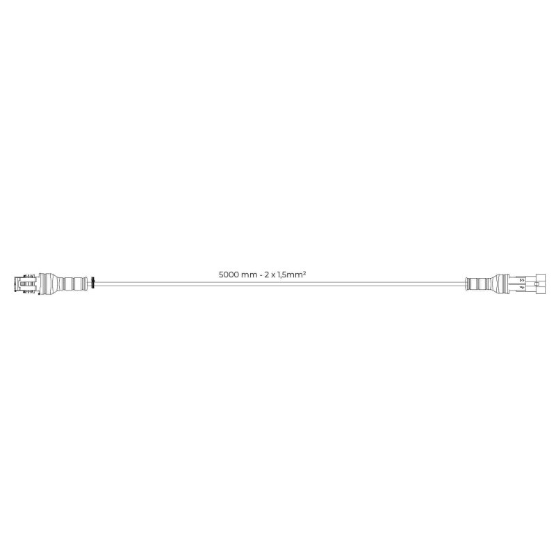 verlengkabel Superseal 5m | 2x1,5mm² | 1x male | 1x female