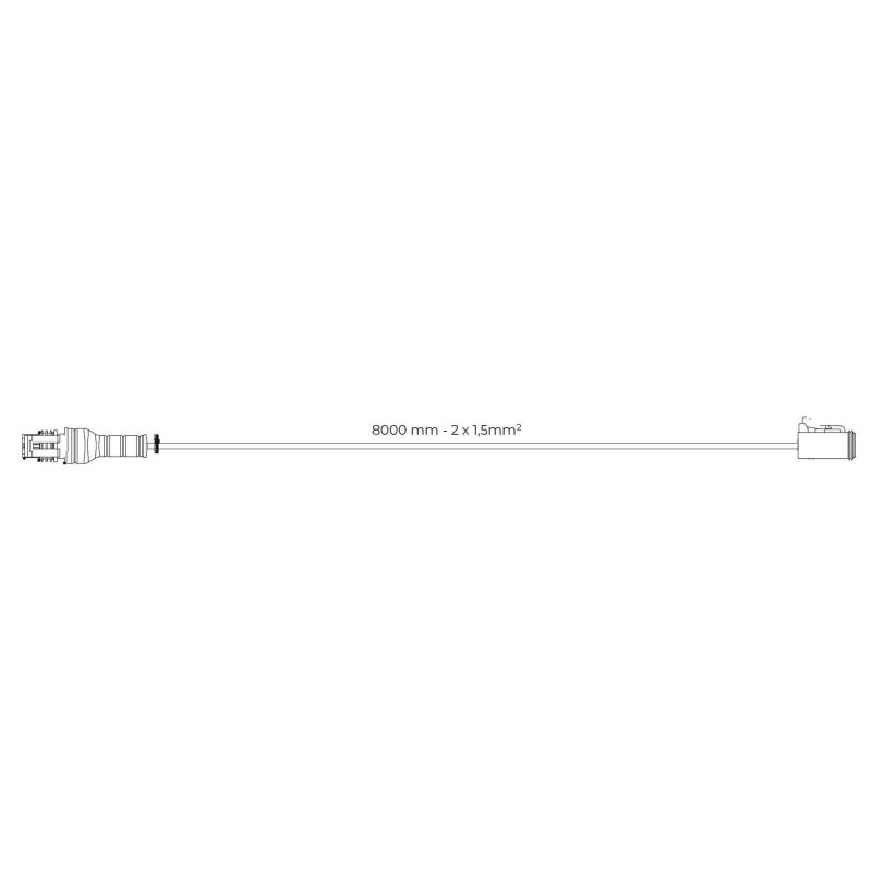 verloopkabel Superseal > Deutsch 8m | 2x1,5mm² | 2x female