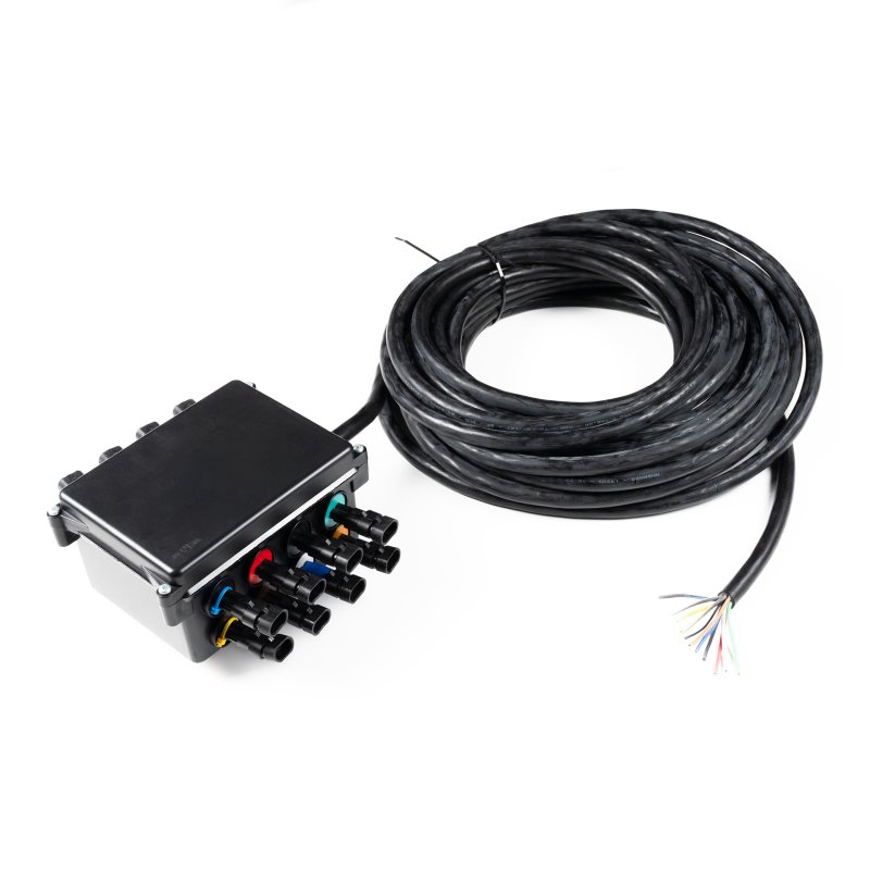 junctionbox 16x uitgang | 15m kabel | 1 x 2,5mm2 + 9 x 1mm2