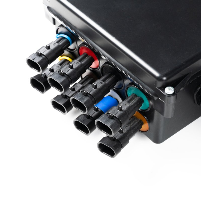 junctionbox 16x uitgang | 15m kabel | 1 x 2,5mm2 + 9 x 1mm2