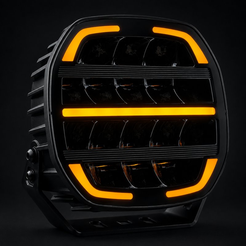 LED verstraler darklook/black 12-24V | 16.000lm | 3m. kabel
