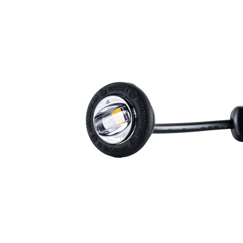 LED markeerlicht wit met R65 flitser 12-24V 200cm kabel