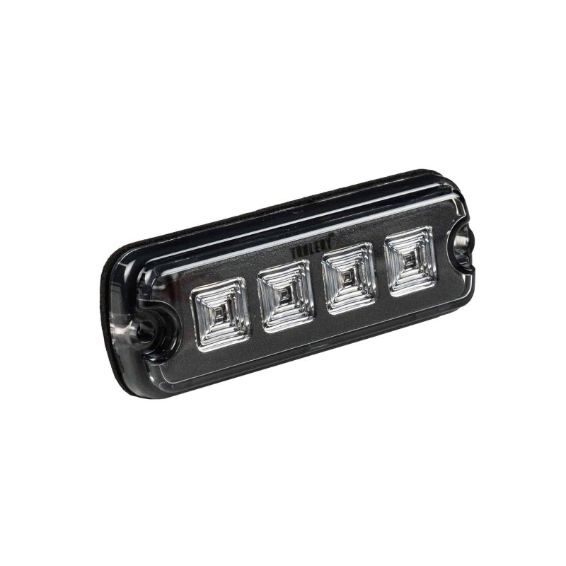 LED R10 flitser 4-LED blauw 12-24V 200cm kabel
