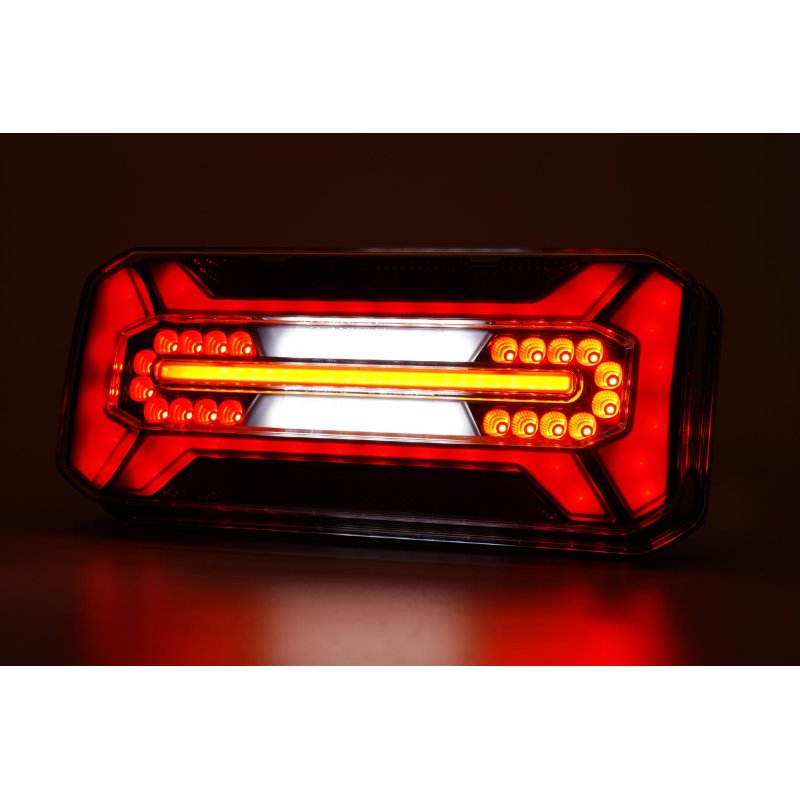 LED achterlicht black links | 12-24V | 7-Pin's AMP