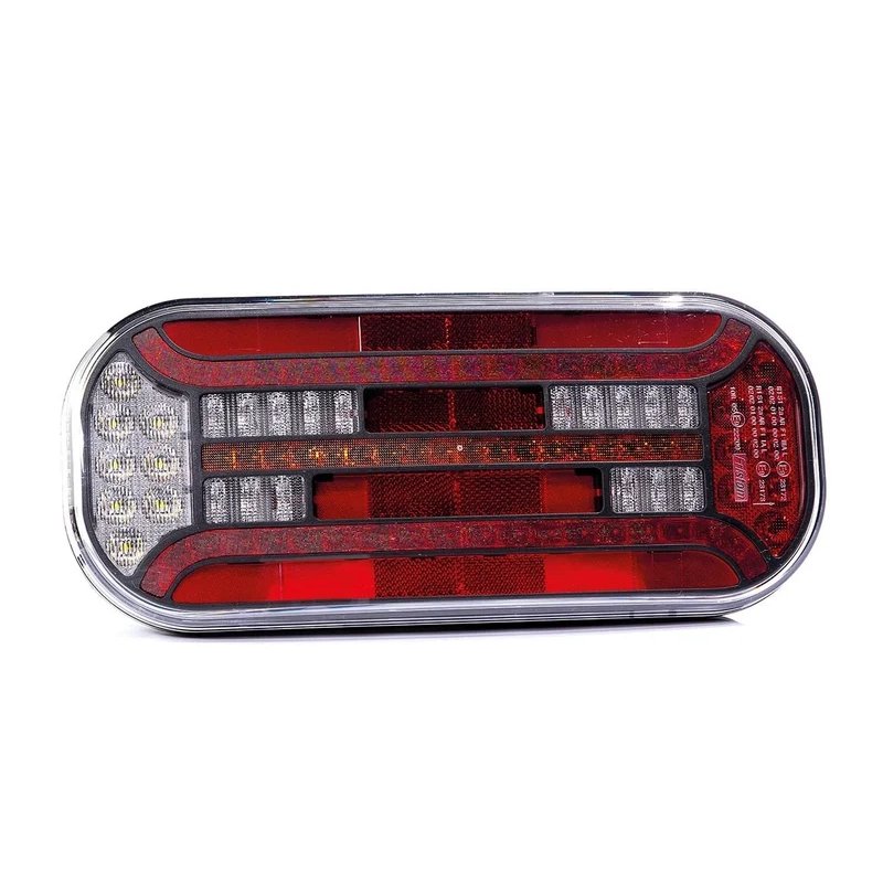 rechts | LED achterlicht met rechthoek reflector | 12-24V