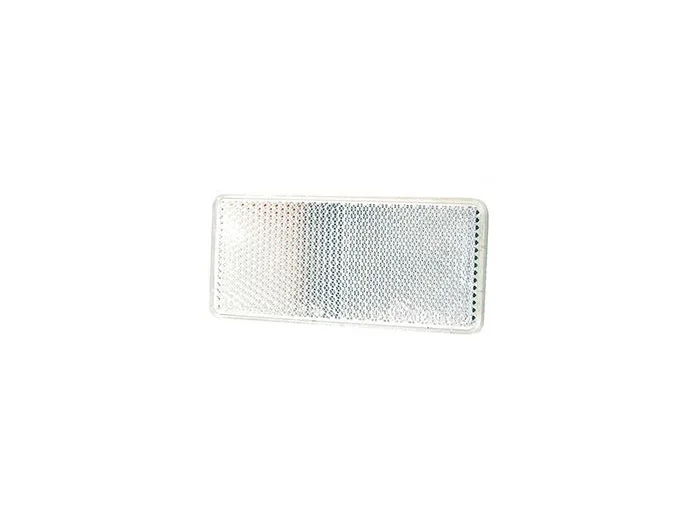 Blister de 2 catadioptres rectangle autocollant blanche