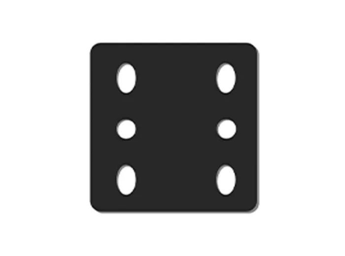 Plaque de rehausse 6 acier 10 mm entraxe 90 mm