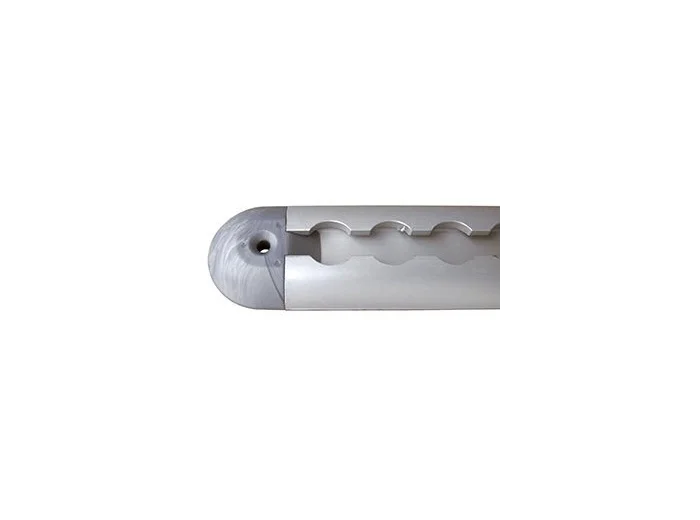 Embout de finition pour rail aerien rond plastique gris