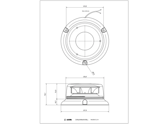 Gyrophare LED base plate