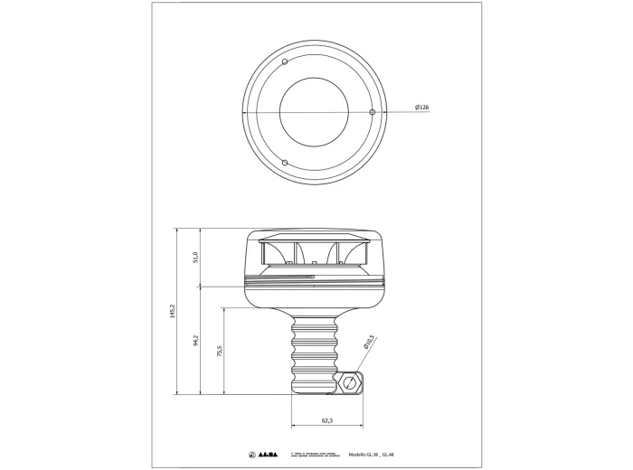 Gyrophare LED tige flexible