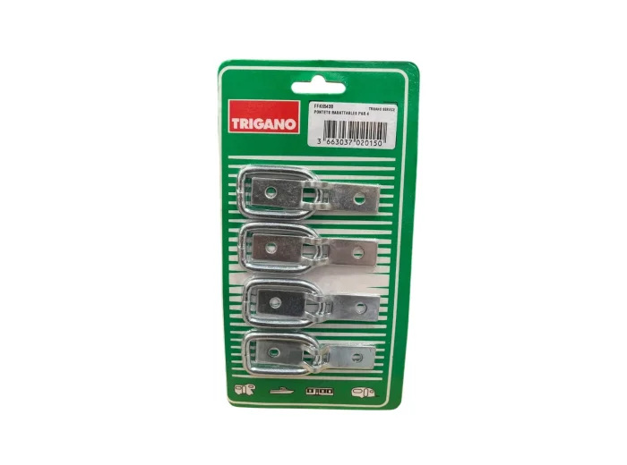 Pontet rabattable en acier zingué X4 blister