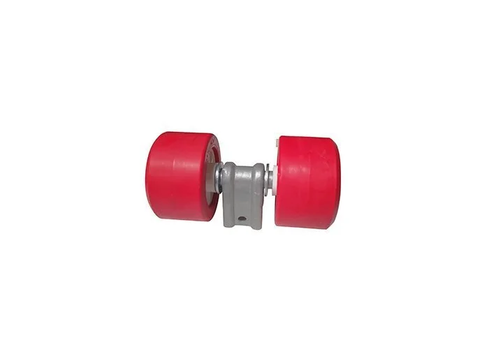 Ensemble 2 galets 100 mm tube 30 x 30 mm