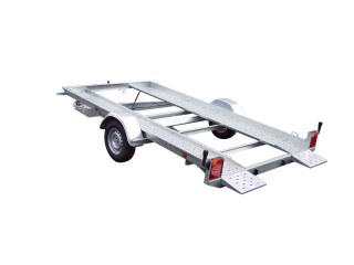 PORTE VOITURE 361x185x11 avec petites rampes fixes PTAC : 1300 kg avec  2 cales et 1 treuil inclus