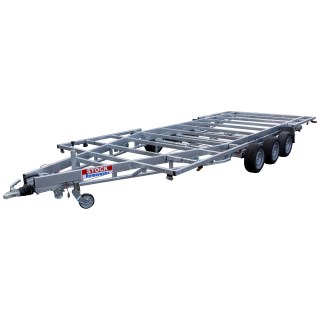 TH 6m60 x 2m44 Plateau 3 x essieu 1800kg