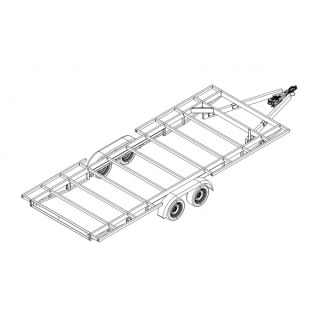 RTD 6m x 2m44 - 3500 kg - Remorque pour Tiny House avec timon démontable