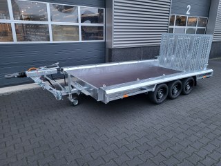 GTM 4m x 1m80 Gooseneck porte engin 3 x essieux 1350 kg