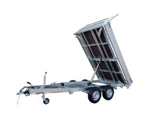 Benne Electrique 3500 KG KIPPER 3m60 x 1m86 2 essieux ridelle de 30 cm