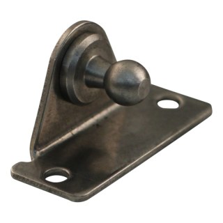 support d'angle avec boule BA30/K13 inox 316 support d'angle, 2 trous Ø4,3mm sur 40. Hauteur 16. Balle 13, Max. 1200N.