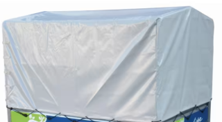 Kit complet Bâche Haute + Armature remorque syma bois/alu 200 x 131 x 150 cm
