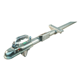 timon droit KDR60 Ø60x2000mm avec tête d'attelage, barre de tige et support de fiche