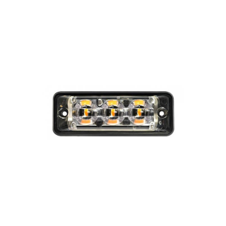 Lampe de poche LED slimline ultra plate | 3 LED | orange | 10-30V