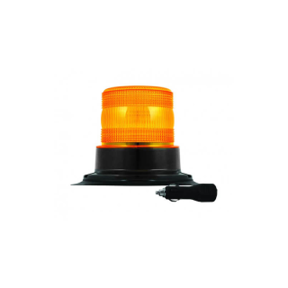 Gyrophare clignotante LED orange 9/30V Cordon spiralé avec allume cigare 8x 2watt LEDs