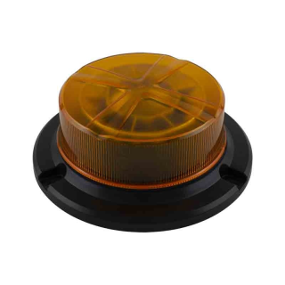 gyrophare LED base basse orange | montage trois boulons | 24V | R65