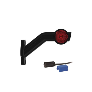 Droite | feu de gabarit LED avec tige inclinée | 12-36v | 0.75mm². connecteur