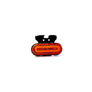 Feu de position latéral LED 120,5 x 46,5 x 18,6mm 53 / 30mm orange fluo 50cm kabel, open eind résistant à l'eau 12/24V