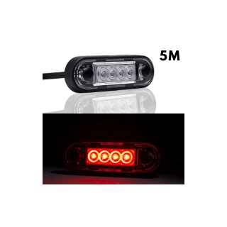 LED feu de position rouge, 5m 12-36V DC