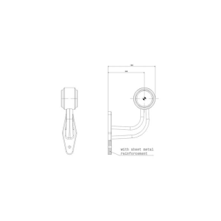 feu d'encombrement rood/wit gauche câble 200 mm 12/24V