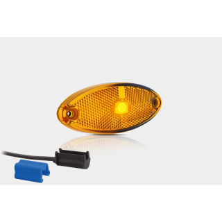 Feu de position LED ovale orange | 12-24V | 0.75mm². connecteur