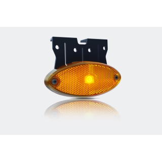 Feu de position LED ovale orange avec support | 12-24V | 1.5mm.2 connecteur