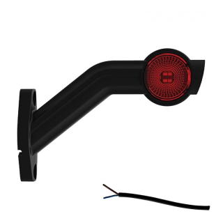 feu d'encombrement rouge/blanc/orange droit câble 200 mm IP68 12/24V