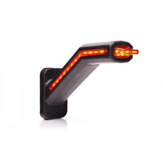 LED Feu de gabarit LED gauche incl. feu clignotant, cabuchon transparent 12-24V