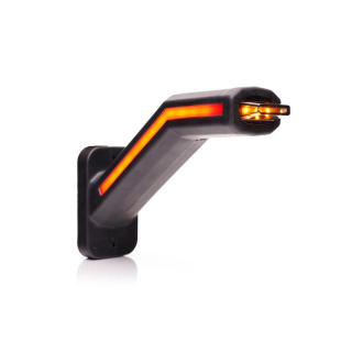 LED Feu de gabarit LED droite incl. feu clignotant, cabuchon 12-24V